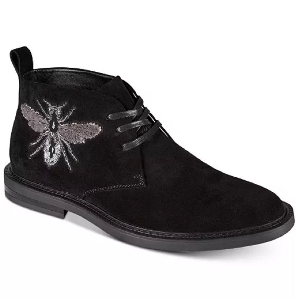 INC Darius Patch Chukkas Boots For Macy's Men's‎ Size 8.5 Black Suede